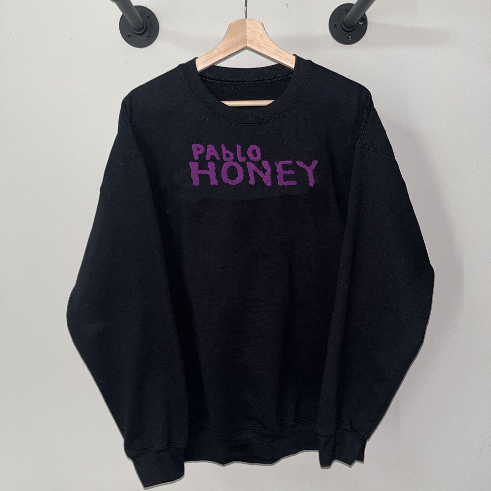 Black Purple Pablo Honey Radiohead 90s Grunge Album Crewneck Sweatshirt